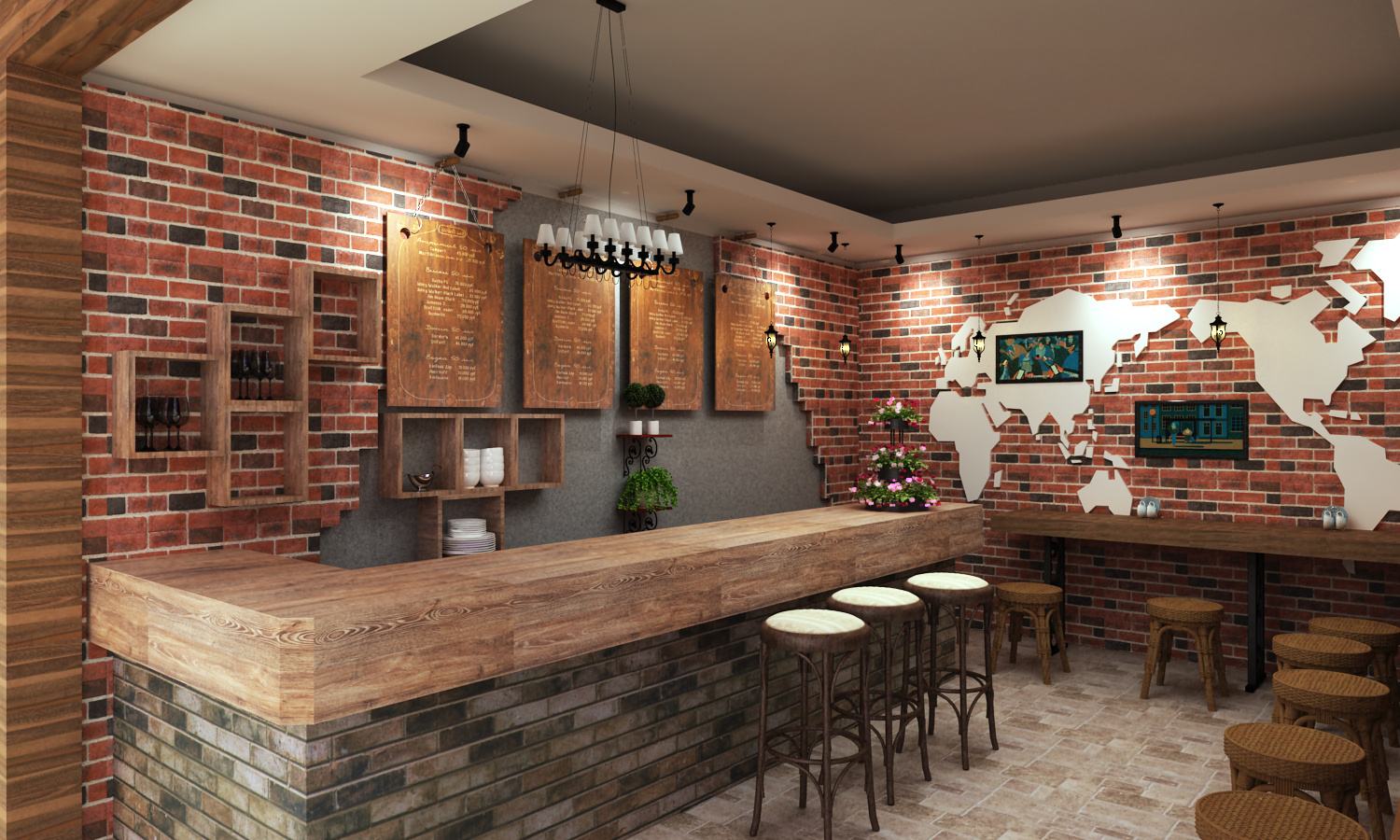 78㎡咖啡店，商場負(fù)一層，想要個溫馨點(diǎn)的裝修方案