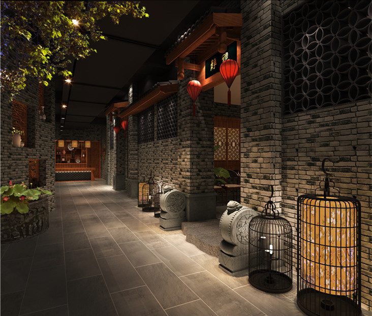 長沙餐廳裝修設(shè)計(jì):鄉(xiāng)村風(fēng)格中餐廳設(shè)計(jì)案例分享